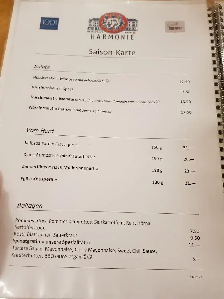 Menu_Restaurant Harmonie_Bern_image_2