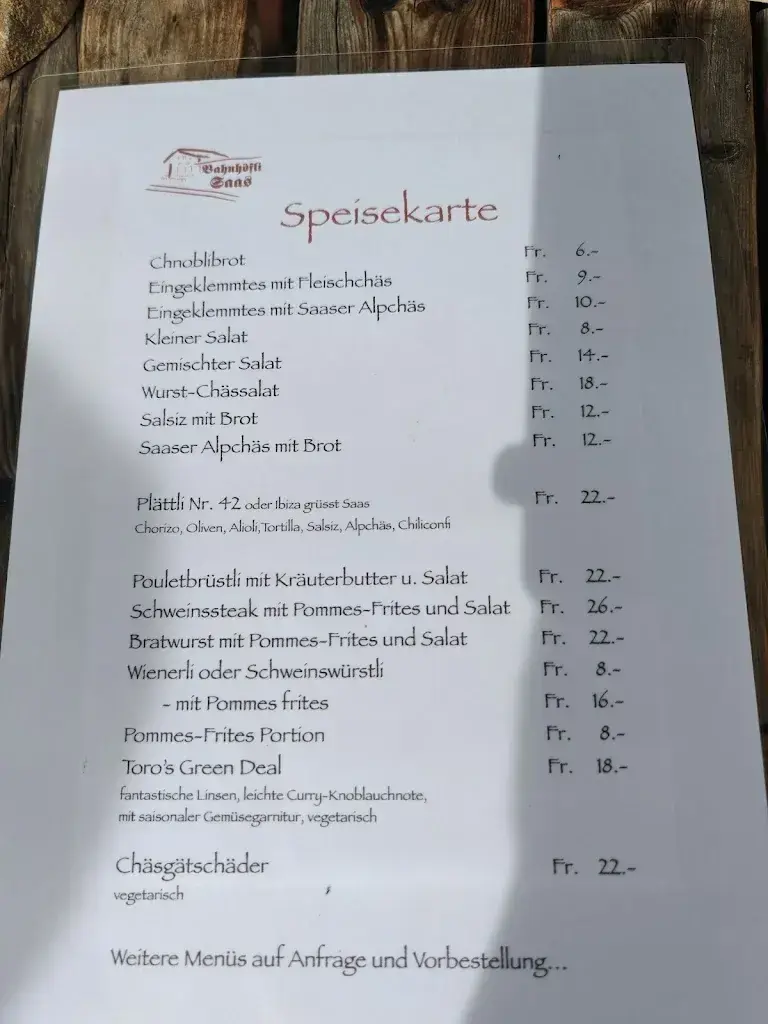 Menu_Restaurant Bahnhöfli Saas_Saas im Prättigau_immagine_2