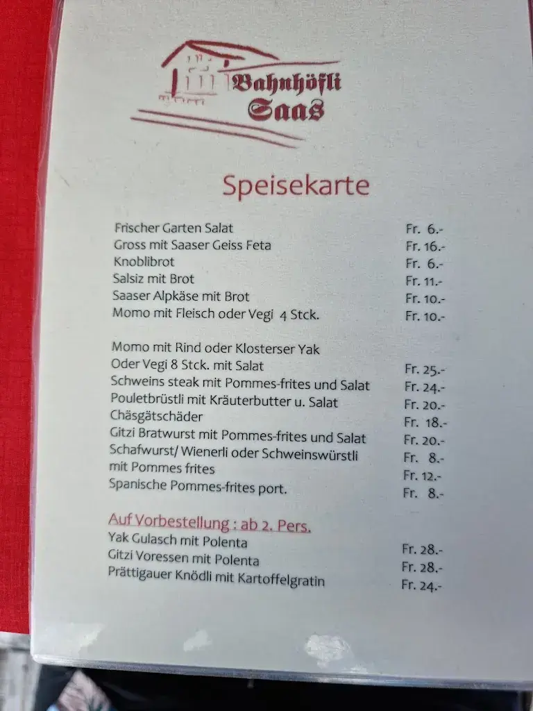 Menu_Restaurant Bahnhöfli Saas_Saas im Prättigau_immagine_3