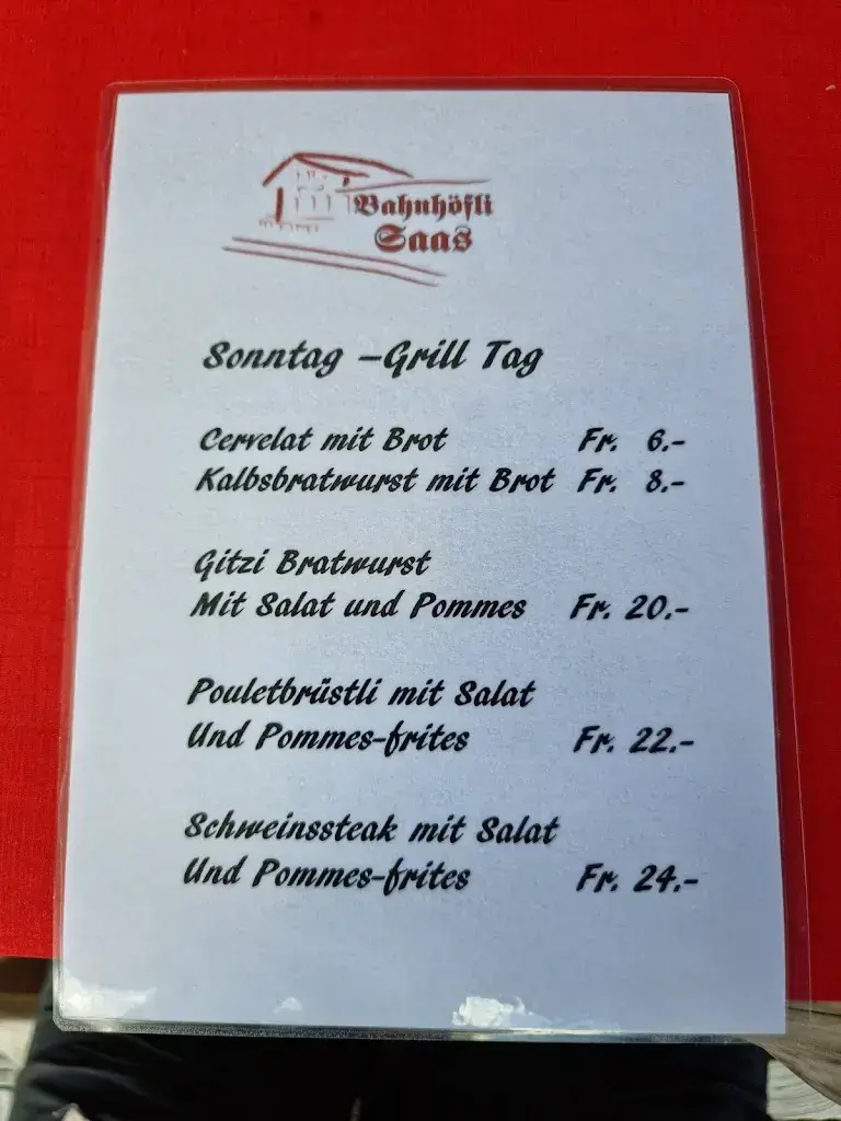 Menu_Restaurant Bahnhöfli Saas_Saas im Prättigau_immagine_4