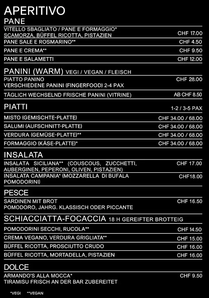 Menu_Armando's pane e vino_Klosters-Serneus_immagine_1