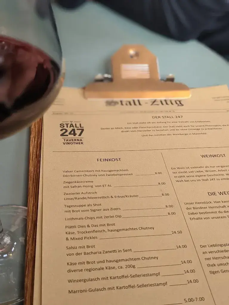 Menu_Stall 247 - Weinkost & Feinkost im einstigen Kuhstall_Maienfeld_image_4