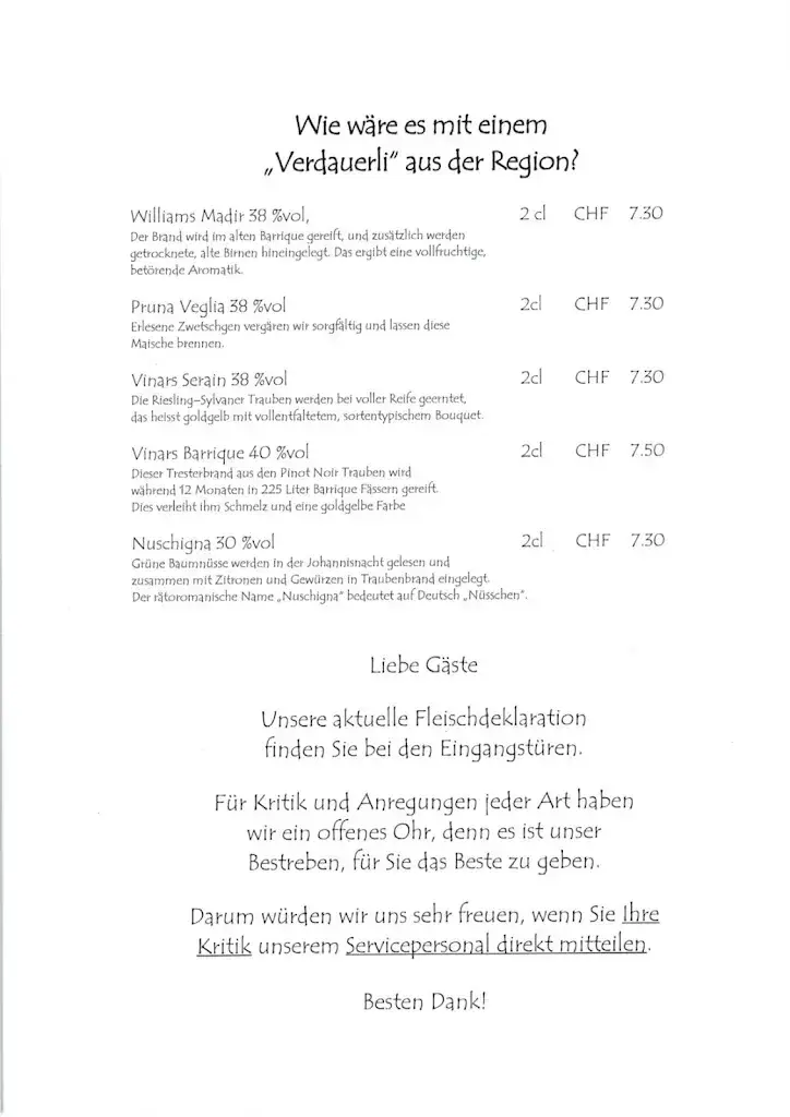 Menu_Restaurant Fünf-Dörfer_Zizers_immagine_1