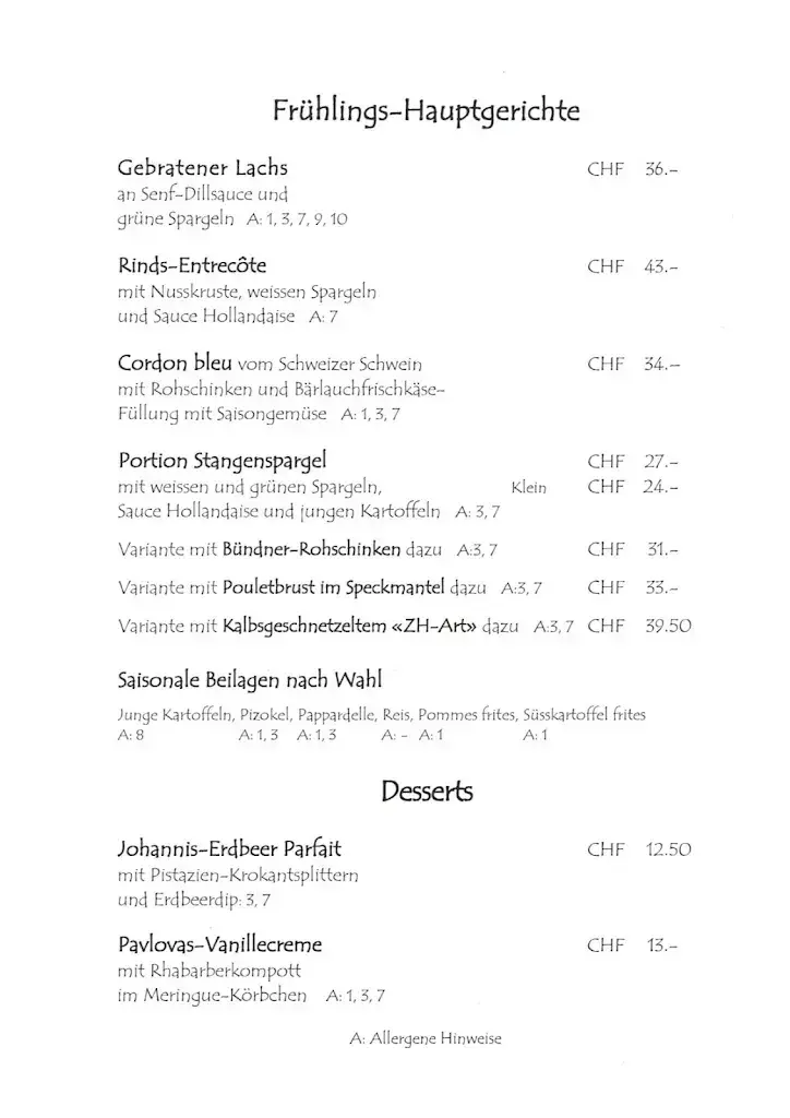 Menu_Restaurant Fünf-Dörfer_Zizers_immagine_2