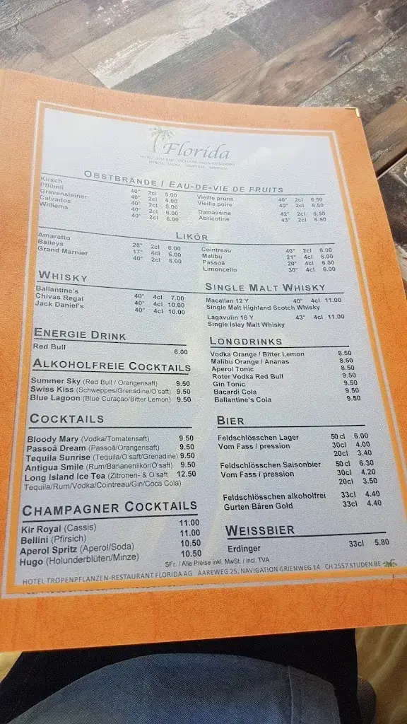 Tropenpflanzen-Restaurant Florida_Studen_menu_image_1
