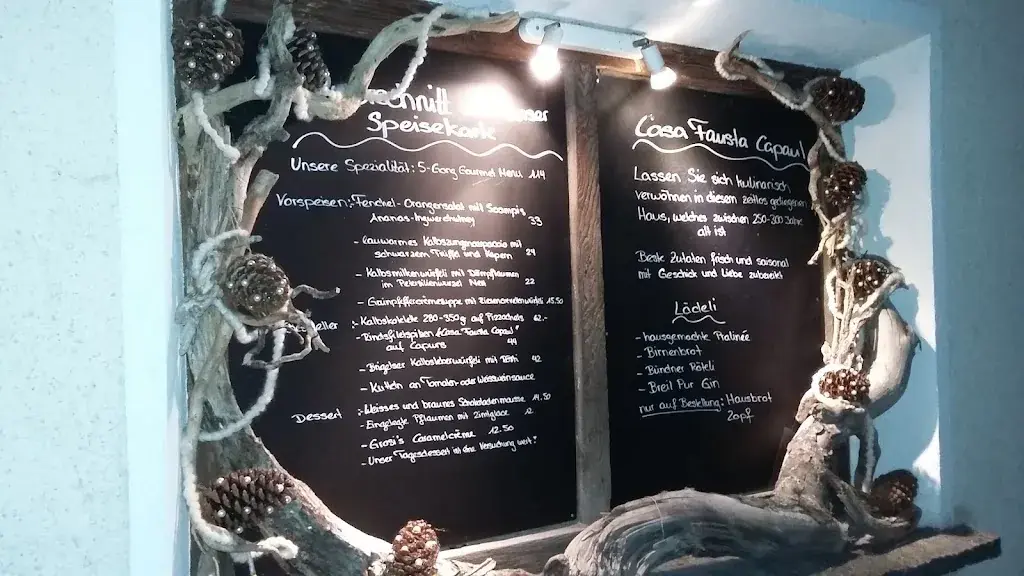 Casa Fausta Capaul restaurant in Breil/Brigels