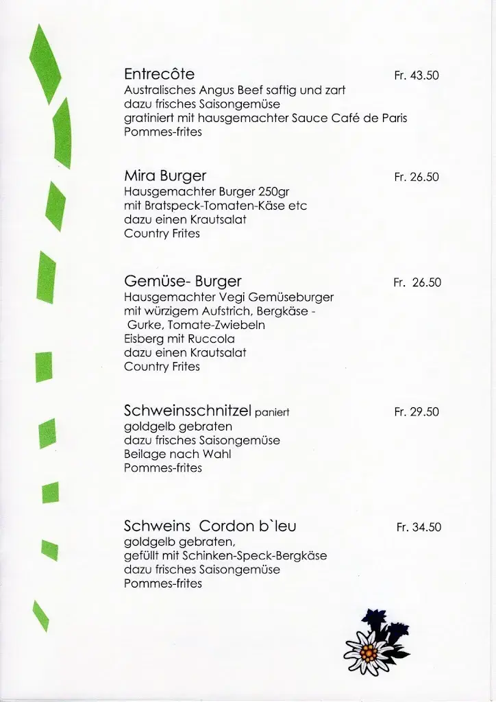 Menu_Restaurant Hotel Mira Sedrun_Tujetsch_imagen_1