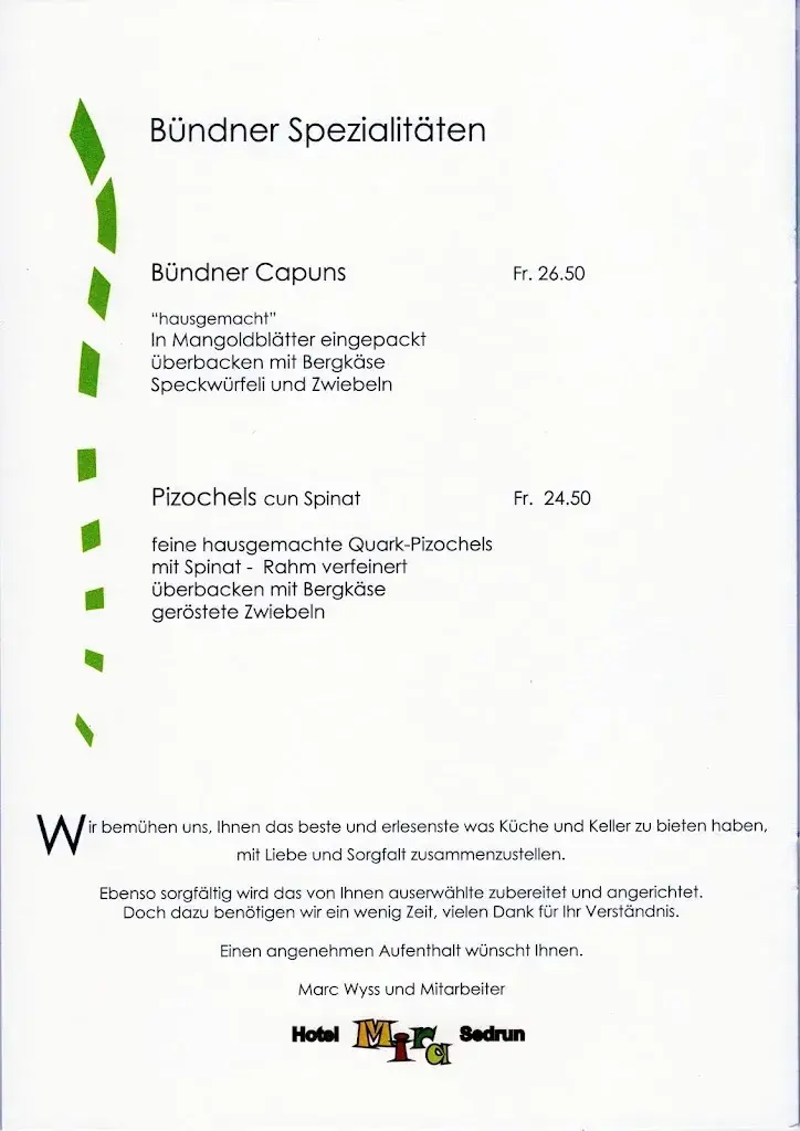 Menu_Restaurant Hotel Mira Sedrun_Tujetsch_imagen_3