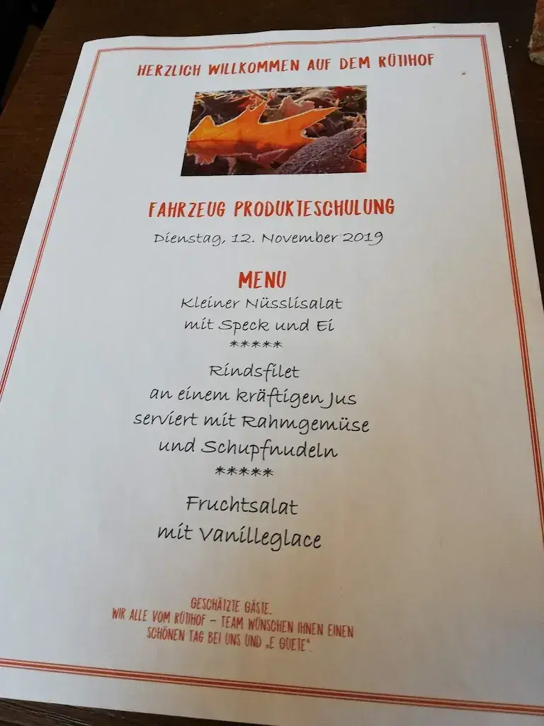 Menu_Restaurant Rütihof, Gränichen_Gränichen_image_2