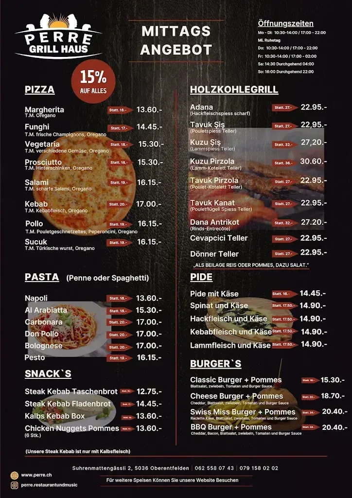 PERRE GRILL HAUS & Music_Oberentfelden_menu_image_1