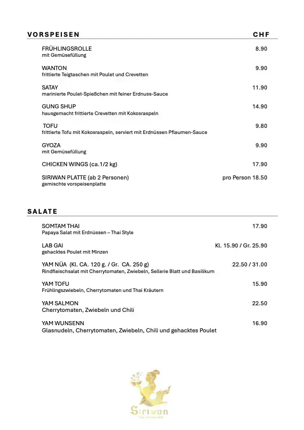 Menu_Siriwan Thai Restaurant_Husmatt 4 5405 Dättwil_image_1