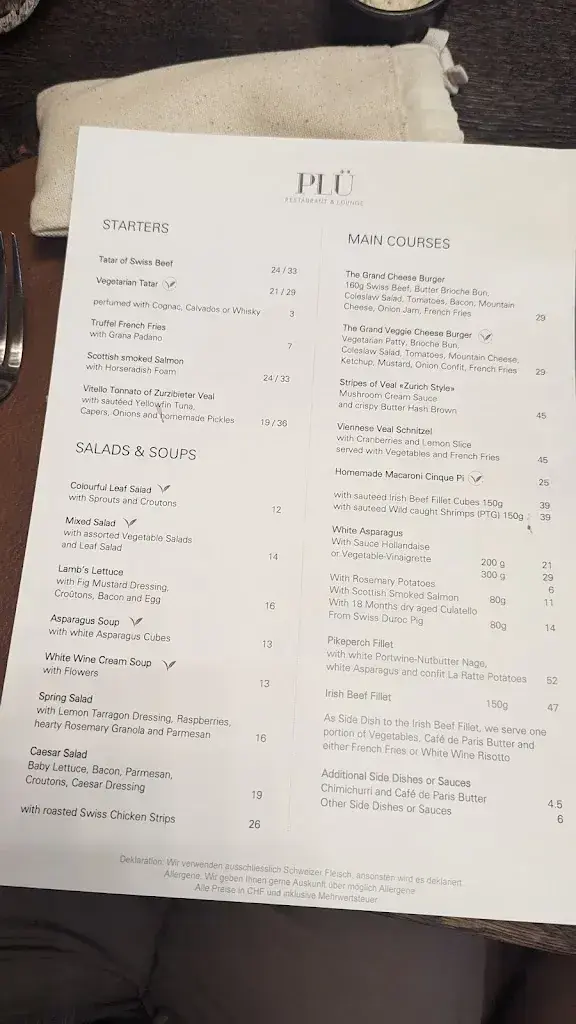 Menu_PLÜ Restaurant & Lounge_Baden_immagine_1