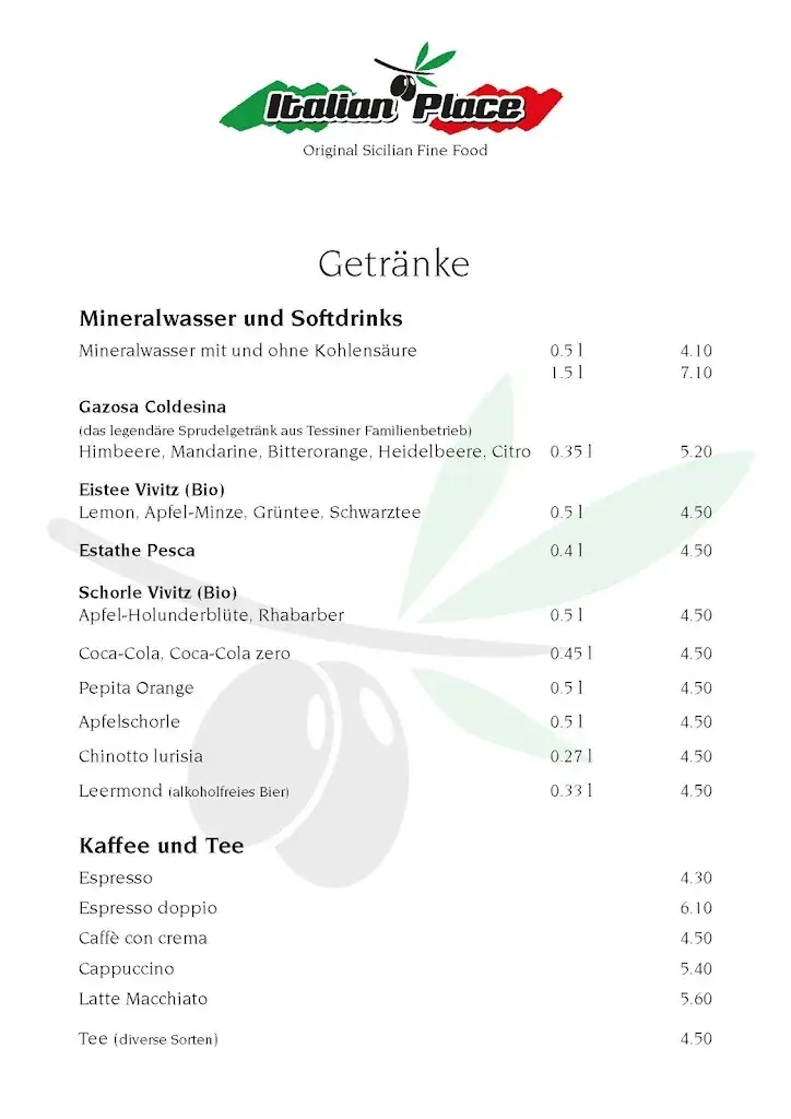 Menu_Restaurant Italianplace_Oberwil_immagine_2