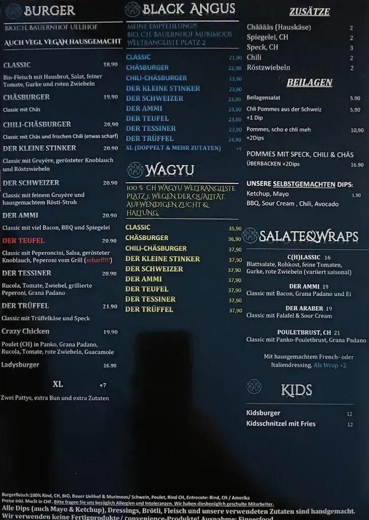 Menu_Tom's Diner Restaurant_Wohlen_image_4