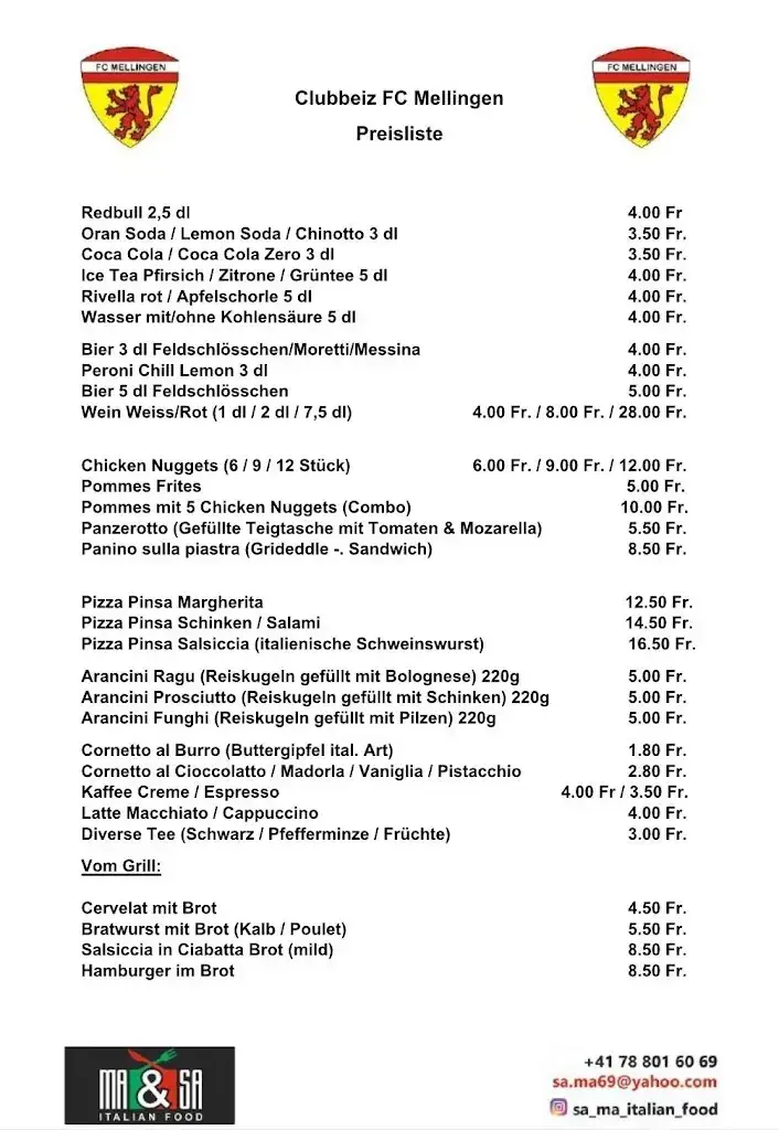 Menü_Take-Away Clubbeiz FC Mellingen_Mellingen_Bild_2