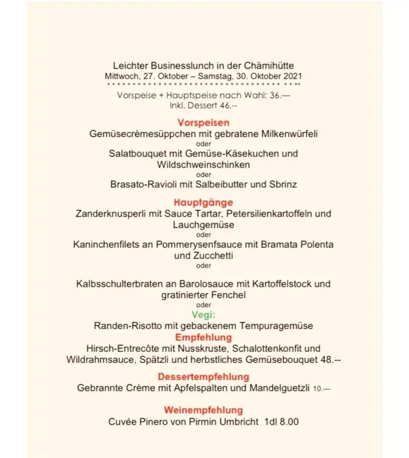 Menu_Restaurant Chämihütte_Untersiggenthal_immagine_2