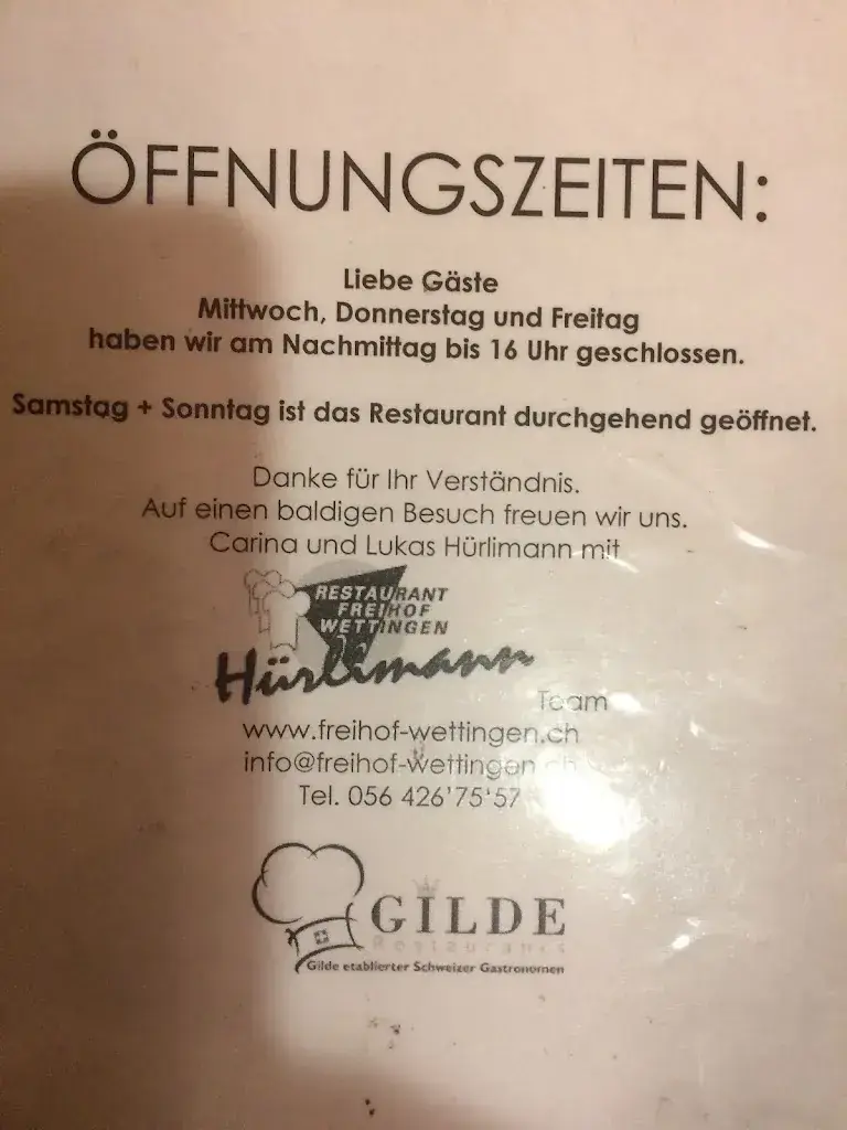 Menu_Restaurant Freihof-Hürlimann_Wettingen_image_2