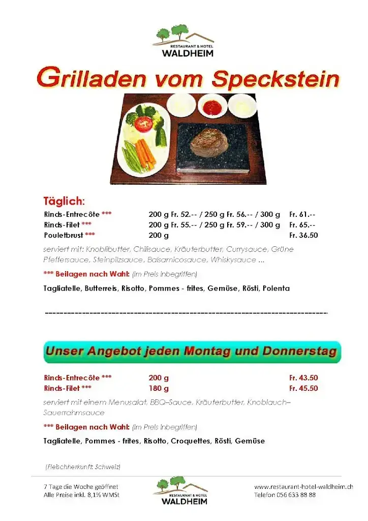 Menu_Restaurant-Hotel Waldheim_Hermetschwil-Staffeln_image_2