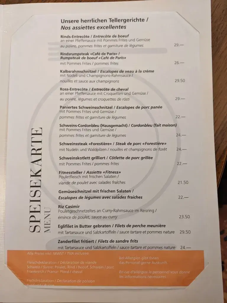 Sonne restaurant à Bienne