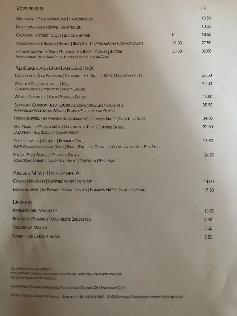 Menu_Landgasthof Frohsinn | Restaurant | Gartenterrasse | Grill_Hedingen_image_2