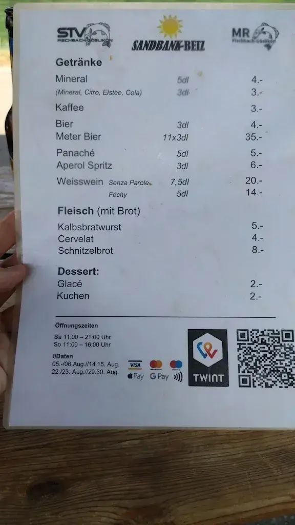 Menü_Sandbank-Beiz_Fischbach-Göslikon_Bild_2