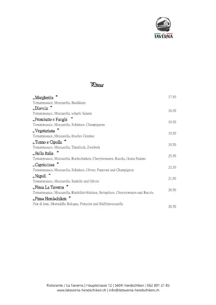 Menu_La Taverna_Hendschiken_image_2