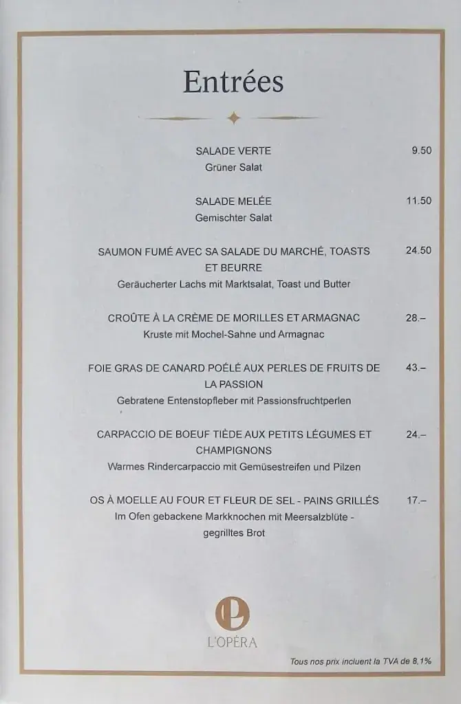 Menu_Restaurant L'Opéra Biel/Bienne_Bienne_image_3