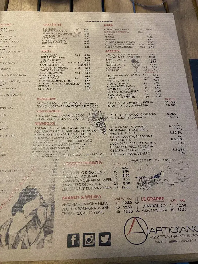 Menu_Artigiano Pizzeria Napoletana Brugg-Windisch_Windisch_image_3