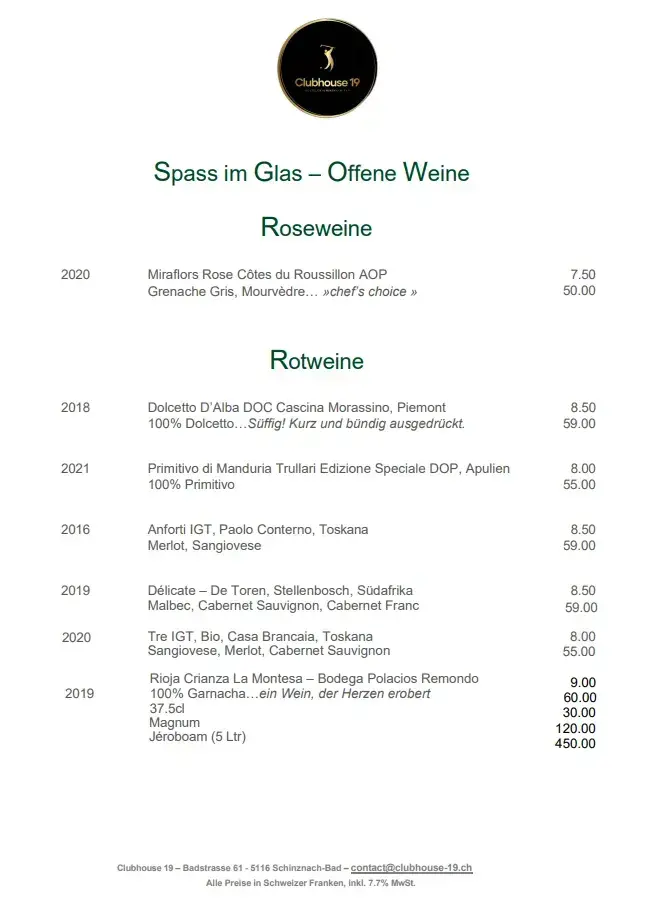 Menu_Golfrestaurant Clubhouse 19_Schinznach-Bad_image_3