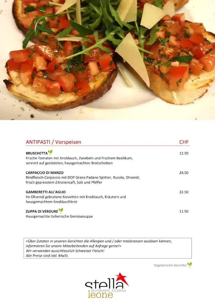 Menu_Ristorante Pizzeria Stella Leone_Langenthal_image_1