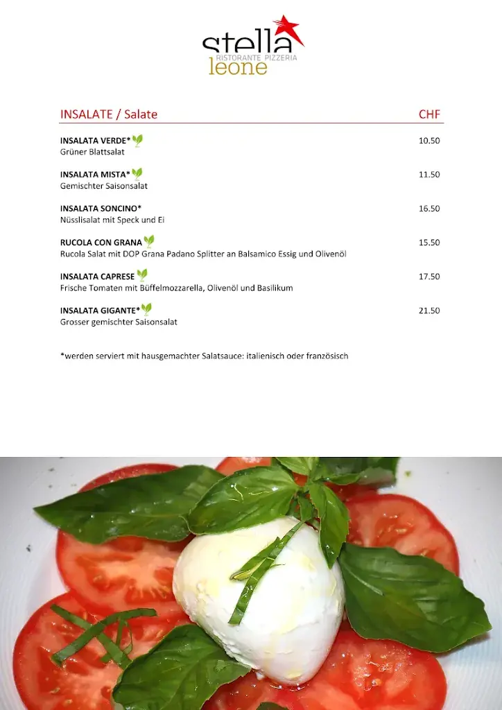 Menu_Ristorante Pizzeria Stella Leone_Langenthal_image_2