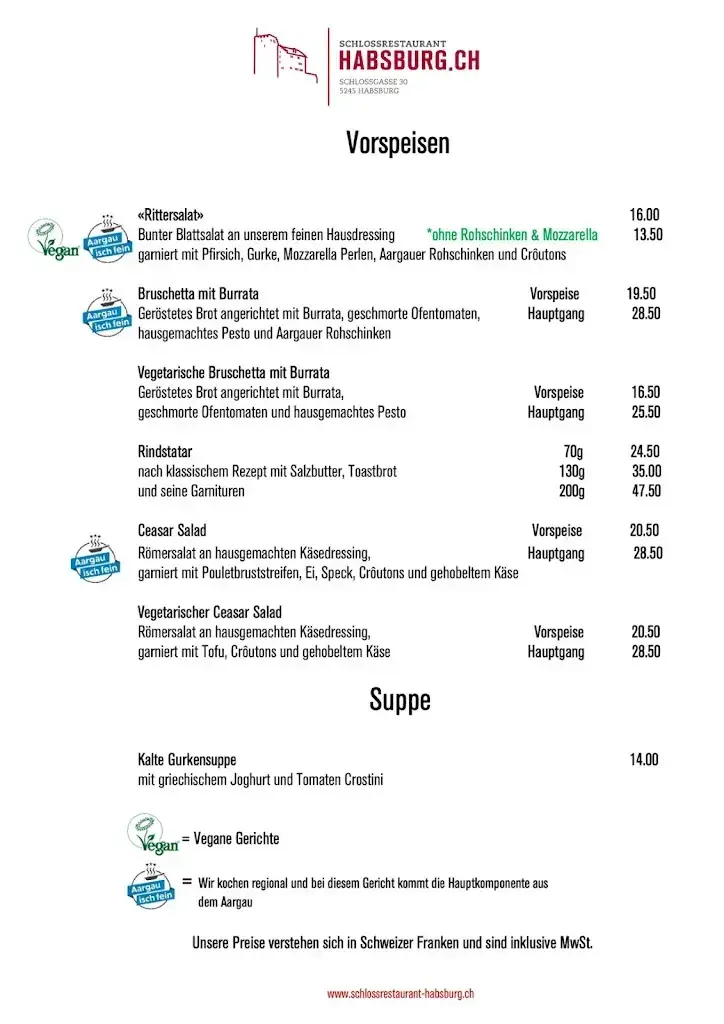 Menu_Schlossrestaurant Habsburg_Habsburg_image_2