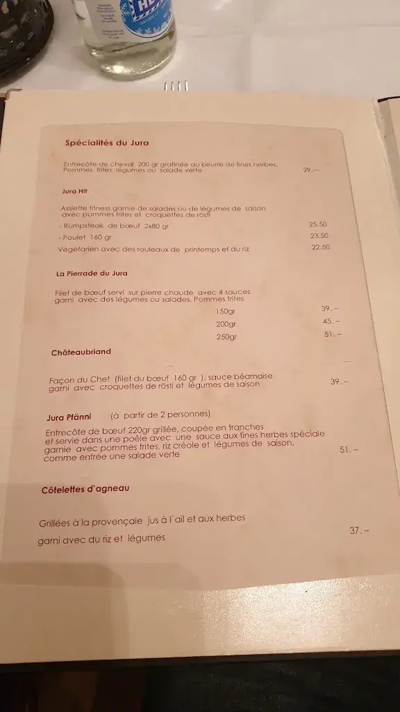 Menu_Hotel-Restaurant Jura | Brügg b. Biel_Brügg_image_2