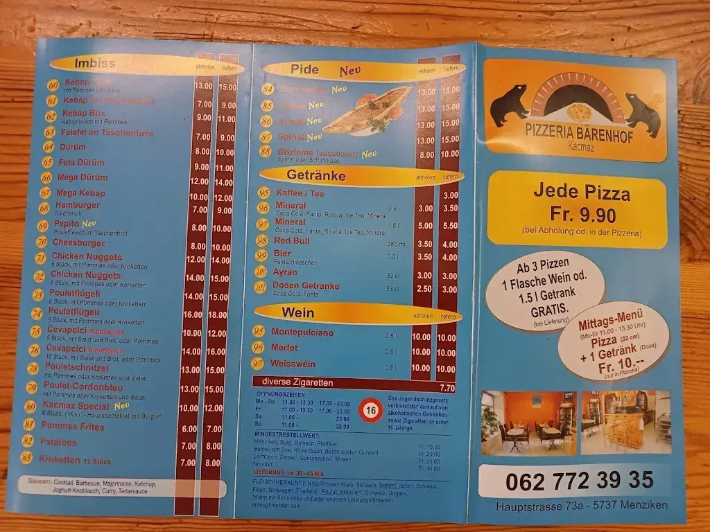 Menu_Bärenhof Pizzeria_Menziken_image_2
