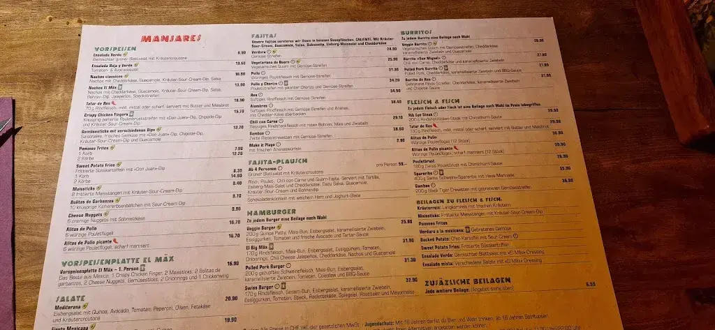 Menu_Restaurant El Mäx_Schöftland_image_3