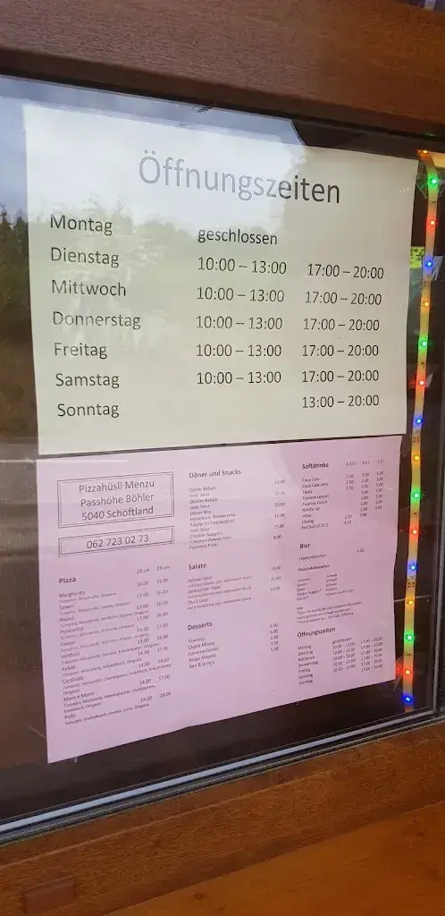 Pizzahüsli Menzu restaurant in Schöftland