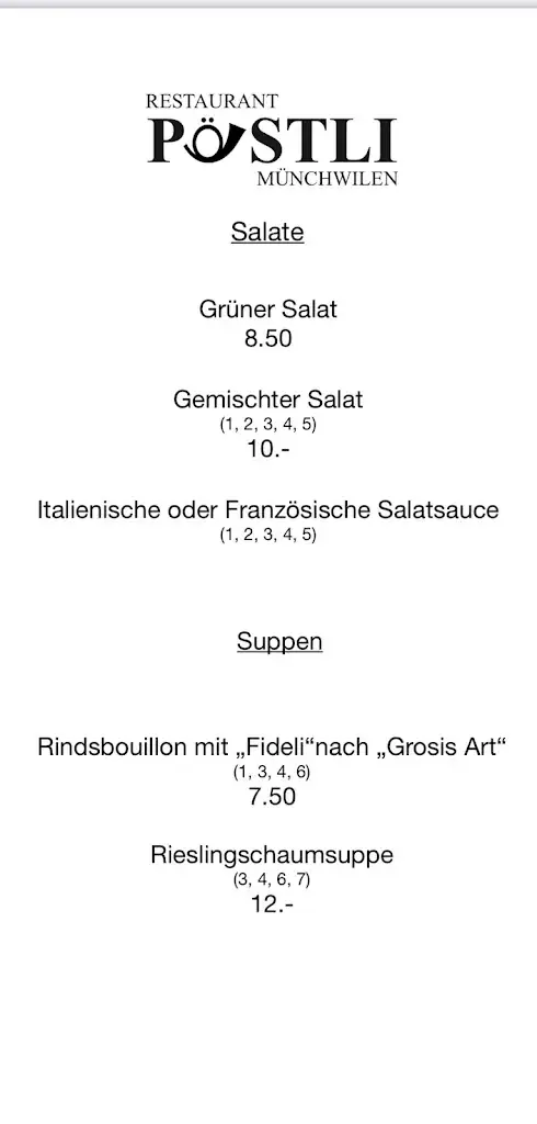 Menu_Restaurant Pöstli, Münchwilen AG_Münchwilen_imagen_4