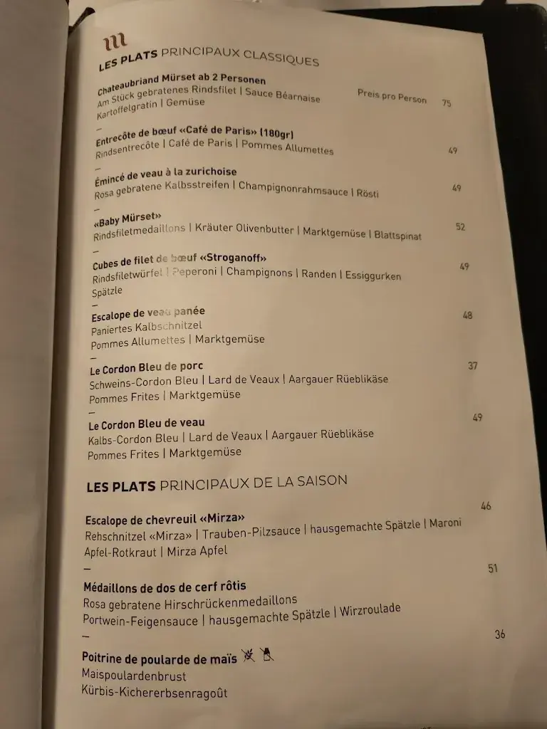 Mürset Restaurants Restaurant in Aarau