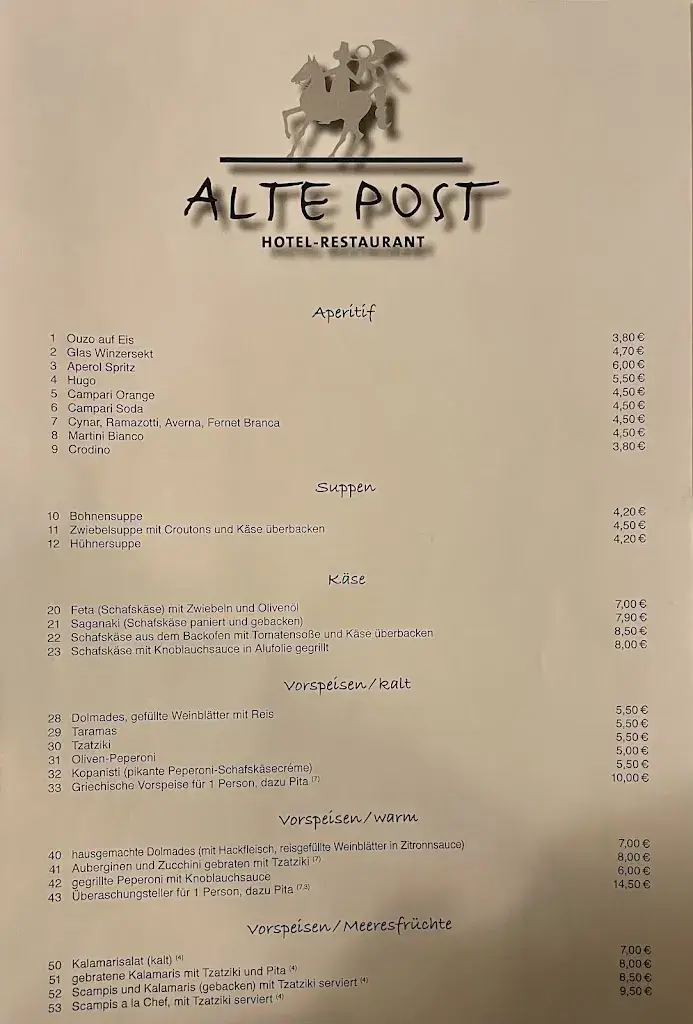 Alte Post restaurant in Germany