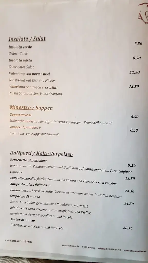 Menu_Restaurant Bären_Wohlen_image_2