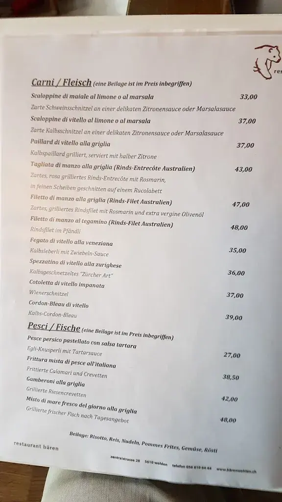 Menu_Restaurant Bären_Wohlen_image_4
