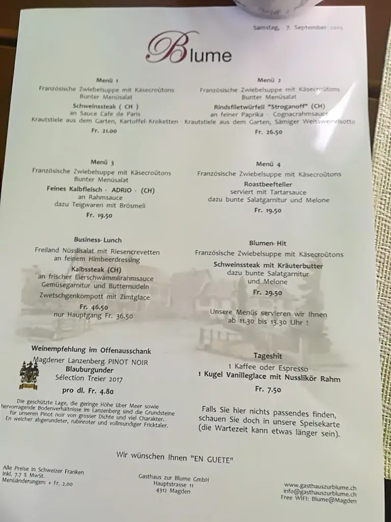 Gasthaus zur Blume ristorante a Magden