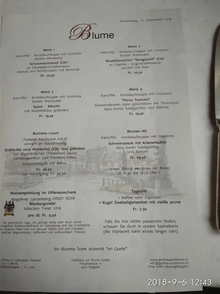 Menü_Gasthaus zur Blume_Magden_Bild_2