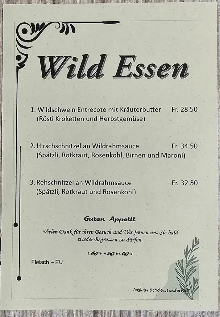 Restaurant Sonne Uerkheim restaurant in Uerkheim