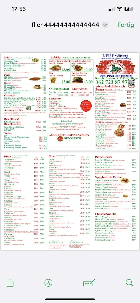 Pizzeria Kölliken Holzofen_Kölliken_menu_image_1