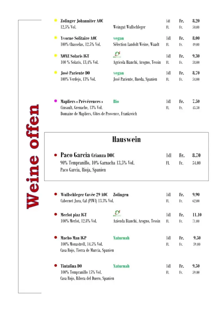 Le cheval blanc_Zofingen_menu_image_1