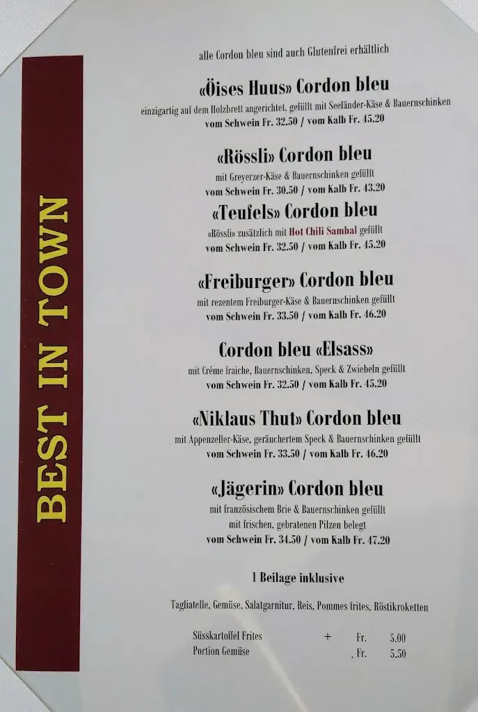 Menu_Le cheval blanc_Zofingen_image_2