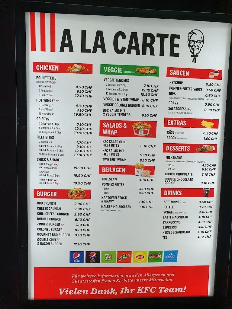 Menu_Kentucky Fried Chicken_Oftringen_immagine_1