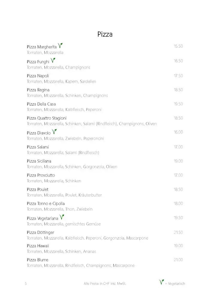 Menu_Restaurant Bar Blume_Döttingen_immagine_2