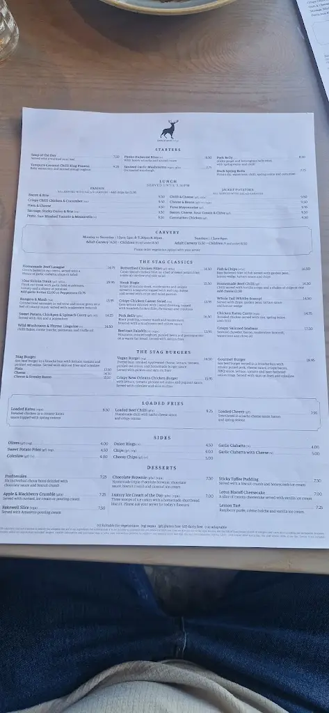 Menu_The Stag_Attleborough_image_1